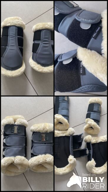 NEU Felix Bühler Gamaschen Dressur Gamaschen Wb Full grün grau Lammfell, KJ, Tendon Boots, Heppenheim, Image 5