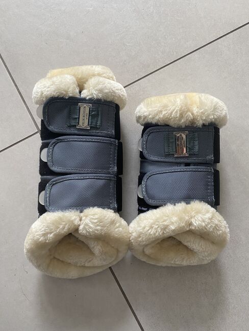 NEU Felix Bühler Gamaschen Dressur Gamaschen Wb Full grün grau Lammfell, KJ, Tendon Boots, Heppenheim, Image 3