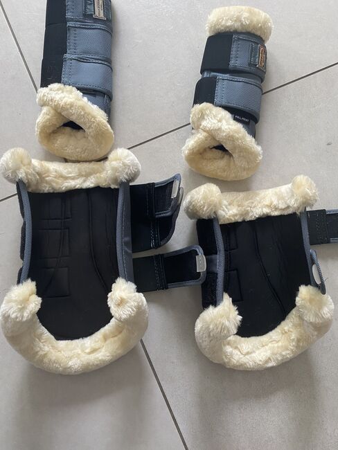 NEU Felix Bühler Gamaschen Dressur Gamaschen Wb Full grün grau Lammfell, KJ, Tendon Boots, Heppenheim, Image 4