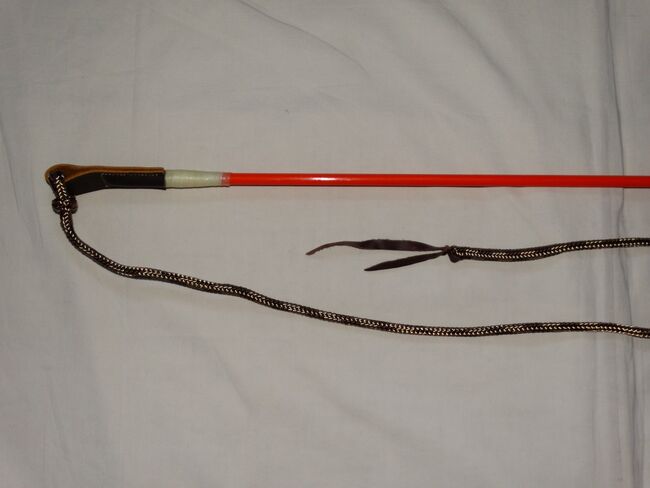 Neuer Horsemanship Stick 100 cm orange & Seilchen 160 cm Bodenarbeitsstick Carrot Stick, Anne, Groundwork, Wahrenholz, Image 2