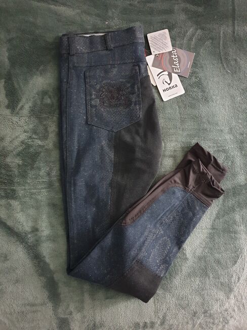 NEU Reithose Horka Vollbesatz blau Glitzer S 36, Horka, Frau Schmidt, Breeches & Jodhpurs, Oberschleißheim