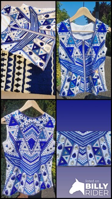 NEU!! Show Outfit Westernblanket Handmade Bolero (NEU) royalblau/weiss, handmade, Nicole, Show Apparel, WEDEMARK, Image 7