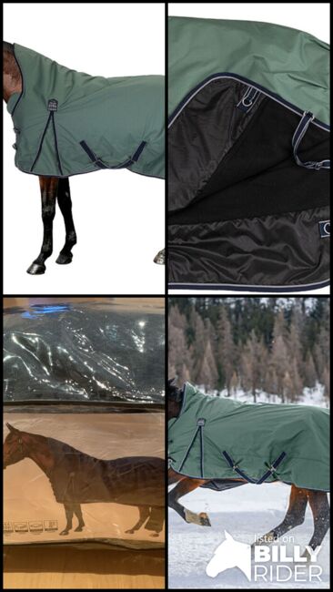 Neu THERMO MASTER Highneck Pferdedecke Jesco II, 200g, Petrol, Gr.125 (OVP), Thermo Master Jesco II, Björn Lakeberg, Horse Blankets, Sheets & Coolers, Hatten, Image 9