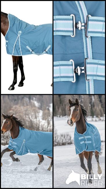 Neu THERMO MASTER Outdoor Highneck Pferdedecke Kalina II, 100g, Dusty Sky, Gr.125 (OVP), Thermo Master Kalina II, Björn Lakeberg, Horse Blankets, Sheets & Coolers, Hatten, Image 9