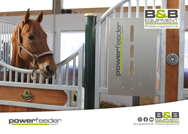 Neu zeitgesteuerter Kraftfutterautomat - das powerfeeder-System, B&B equipment  powerfeeder-System von Fohlen bis Senior, B&B Equipment (B&B equipment GmbH), Horse Feed & Supplements, Hilden