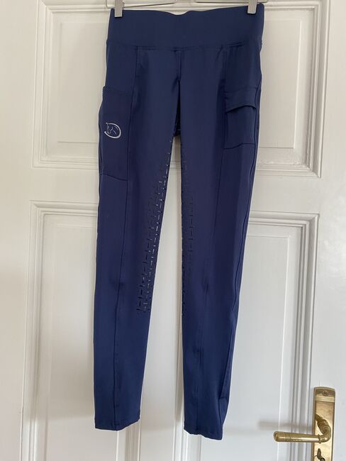 Reitleggings/Reithose blau Vollgrip mit Handytaschen, RidersChoice, Laura, Bryczesy, Friedrichsdorf