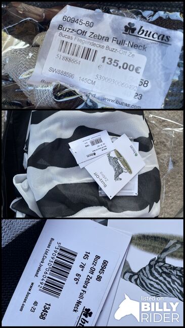 NEU Bucas buzz-off full-neck 145 cm, Bucas, Sabrina Dunkl, Horse Blankets, Sheets & Coolers, Penzberg , Image 4