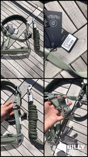 NEU ESKADRON Halfter Set Strick Ashgreen Platinum 2022 W WB grün olive, Eskadron, Hermine, Halters, Bremen, Image 7