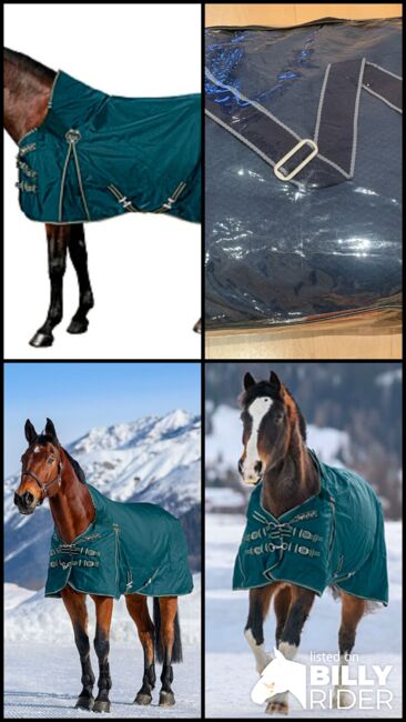 Neu THERMO MASTER Highneck Winter Outdoor Pferdedecke Jesco II, 200g, Petrol, Gr.125 (OVP), Thermo Master Jesco II, Björn Lakeberg, Horse Blankets, Sheets & Coolers, Hatten, Image 7