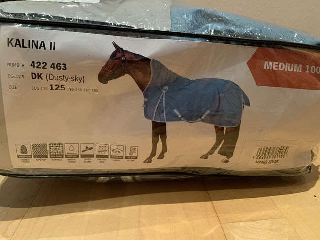 Neu THERMO MASTER Highneck Winter Outdoor Pferdedecke Kalina II, 100g, Dusty Sky, Gr.125 (OVP), Thermo Master Kalina II, Björn Lakeberg, Horse Blankets, Sheets & Coolers, Hatten, Image 6