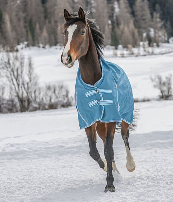 Neu THERMO MASTER Outdoor Highneck Pferdedecke Kalina II, 100g, Dusty Sky, Gr.125 (OVP), Thermo Master Kalina II, Björn Lakeberg, Horse Blankets, Sheets & Coolers, Hatten, Image 4