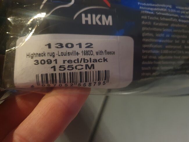 Neue HKM Highneck-Regendecke Louisville 155 rot-schwarz HKM, HKM Louisville, Kiki, Horse Blankets, Sheets & Coolers, Burgwedel, Image 3