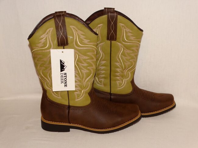 Neue STONEDEEK Westernstiefel Western Boots Hailey Größe 38 Braun, Olive, STONEDEEK Hailey, Anne, Riding Boots, Wahrenholz, Image 3