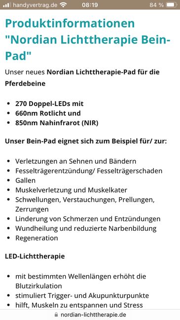 Nordian Lichttherapie pad, Nordian  Bein pad , Selina , Therapy & Treatment, Fronreute , Image 7