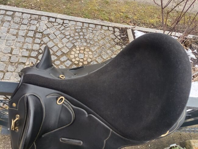 Norton Sattel - Barocksattel/Dressursattel - schwarz mit schicken Verzierungen, Anna-Sophie, Dressage Saddle, Hohenzell, Image 14