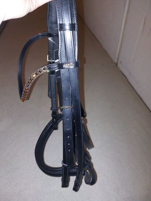 Neuer Kandarenzaum von Ascot, WB, schwarz/Messing, Ascot, Sandra, Bridles & Headstalls, Garching, Image 2