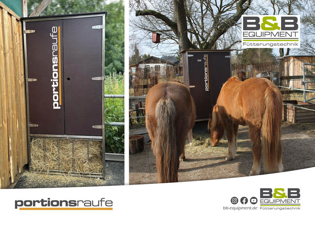 Neue Heuraufe/Heuschrank Pferd zeitgesteuerter, 4 Portionen Heu, portionsraufe, B&B equipment GmbH  portionsraufe, B&B Equipment (B&B equipment GmbH), Hay Nets, Bags & Rags, Hilden
