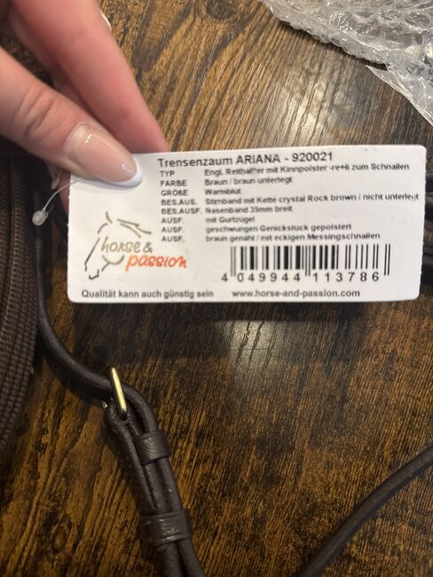 Neue Trense WB/Full dunkelbraun, horse & passion, Carmen Lbn, Bridles & Headstalls, Essen, Image 3
