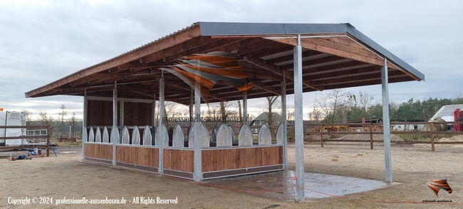 Offenstall kaufen - Pferdeunterstand, Weideunterstand, Laufstall für Pferde & Weidehütte, AUSSENBOXEN Pferdeunterstand - Weideunterstand - Unterstand - Offenstall bauen, AUSSENBOXEN (AUSSENBOXEN Sp. z o.o.), Paddock-, Boxen- & Stallmatten, Wałcz, Abbildung 20