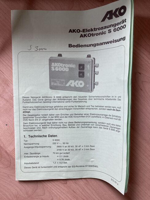 Elektrozaungerät, Ako Akotronic D 6000, B. Leckband , Ogrodzenia elektryczne i wyposażenie, Harrislee, Image 2