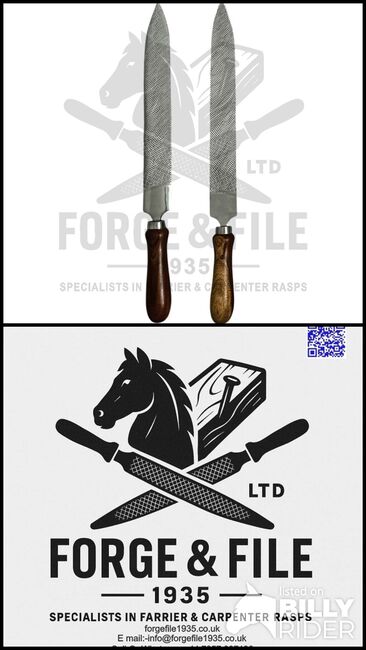 one piece 12" Hand stitched horse hoof-farrier- equestrian rasp- animal -precision HOOF rasp, Forgefile1935 Ltd 12 inches handmade hand stitched rasp, FORGE & FILE 1935 LTD, Hufschuhe & Krankenschuhe, RAINHAM, Abbildung 3