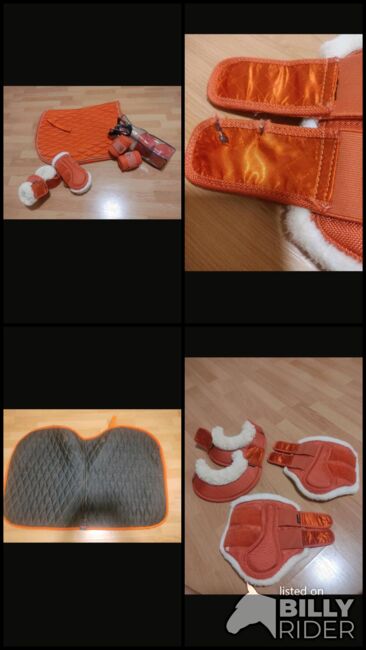 Orangenes Set, 4Horses Busse Set enthält Schabracke ,Glocken,Gamaschen und Bandagen, Emily, For Horses, Grosenaspe, Image 11