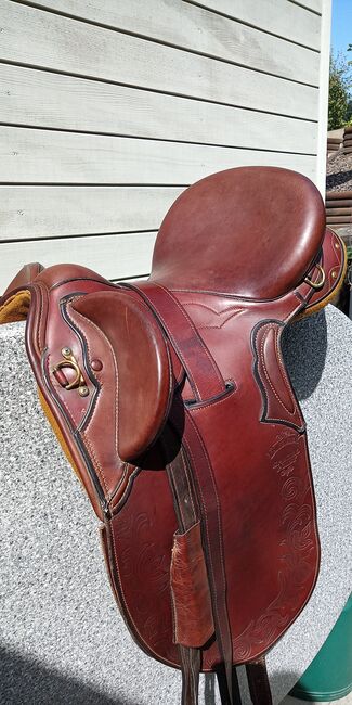 Original Australischer Stocksattel, Brumby Special Poley Grösse 15, Marie-Therese, Sattelgurte, Vordemwald
