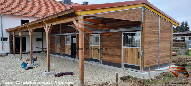 Aussenbox, Pferdestall bauen, Pferdebox und Offenstall kaufen, Weidehütte pferd, Heuraufe pferd,, AUSSENBOXEN PFERDESTALL, AUSSENBOXEN, Horse & Stable Mats, Wałcz, Image 18