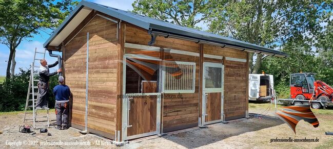 Aussenbox, Pferdestall bauen, Pferdebox und Offenstall kaufen, Weidehütte pferd, Heuraufe pferd,, AUSSENBOXEN PFERDESTALL, AUSSENBOXEN, Horse & Stable Mats, Wałcz, Image 17