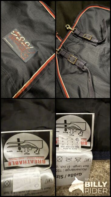 OUTDOORDECKE HALIFAX 600D-RAIN+FLEECE | 0gr | 155cm |, EQuest, Katrin, Horse Blankets, Sheets & Coolers, Bayreuth, Image 10