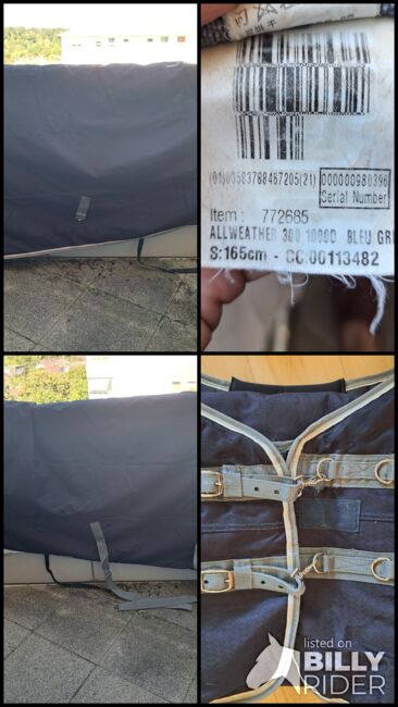 Outdoordecke, 165cm, 300g, 1000 Denier, navy, Fouganza, Fouganza, Miriam, Horse Blankets, Sheets & Coolers, Stuttgart, Image 5