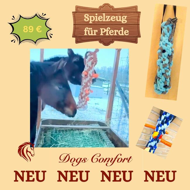 Spielzeug für Pferde aus Fleece, handgemacht, Dogs Comfort Pferdespielzeug, Julia Jochen (Dogs Comfort), Hay Nets, Bags & Rags, Bröckel