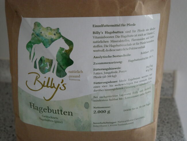 Pferdezusatzfutter Billy´s Hagebutten getrocknet ganz, Billy´s, Sabrina, Horse Feed & Supplements, Eltville, Image 2