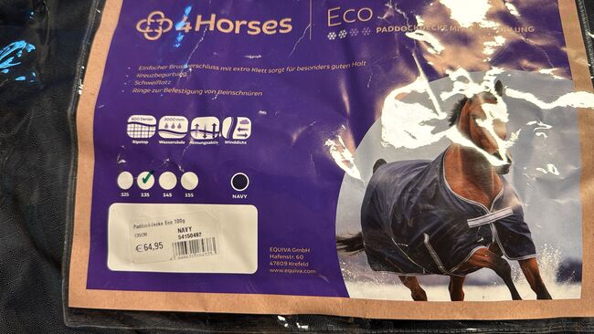 Paddockdecke 135er - 100 Gramm, 4Horses Eco, Anja Golüke, Horse Blankets, Sheets & Coolers, Wipperfürth 