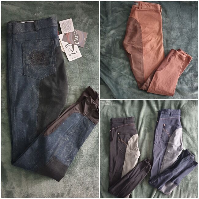 Paket Vier Reithosen Pikeur Cavallo Horka XS S 32 34 36 blau braun schwarz, Pikeur, Cavallo, Horka, Frau Schmidt, Reithosen, Oberschleißheim