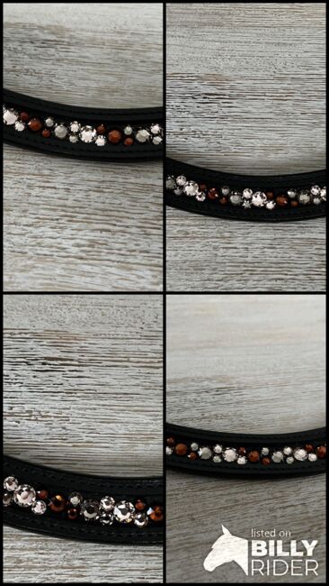 Stirnriemen "Greige" mit original Swarovski, DIY original Swarovski, Jule, Browbands, Münchenbernsdorf, Image 6