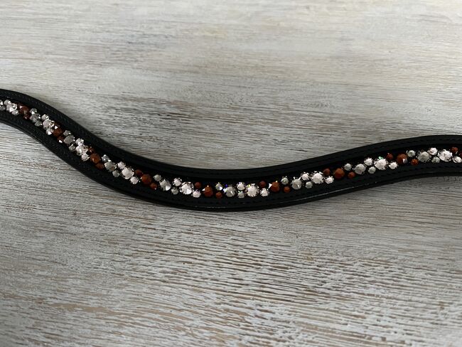 Stirnriemen "Greige" mit original Swarovski, DIY original Swarovski, Jule, Browbands, Münchenbernsdorf, Image 5