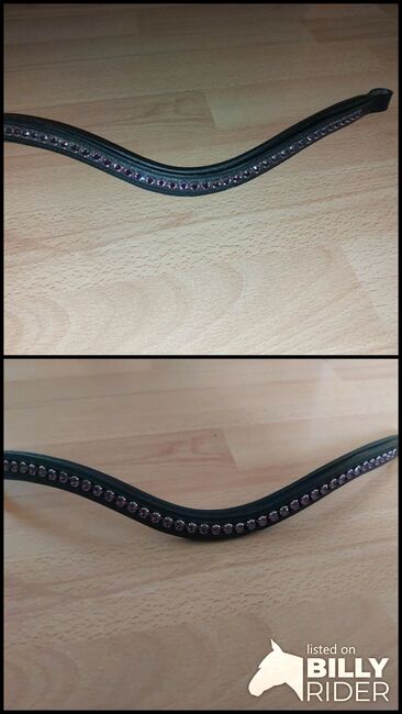 Stirnriemen lila glitzersteinchen, Powerhorse, Browbands, Ziemetshausen, Image 3