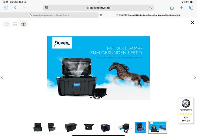 Nuveq Summit Pro Heubedampfer, Nuveq Summit Pro, Equimed Solution, Pasza i suplementy dla koni, Marlow, Image 5