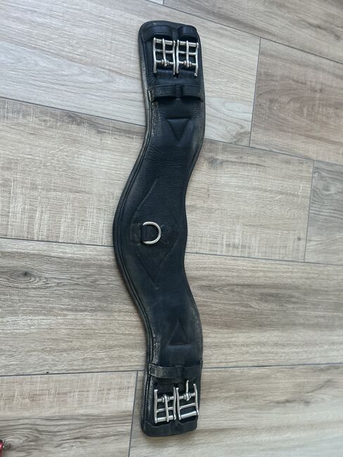 Sattelgurt 60cm, Kurzgurt, Dressurgurt schwarz, Echtleder, HKM, Vivien, Popręgi, Emlichheim 