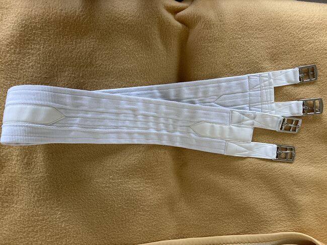 Sattelgurt weiß 120 cm, Ohne, Stefanie , Popręgi, Miesbach