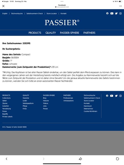 Passier Compact  1 von 8/8/2024 mit Zubehör, Passier  Compact , Maren , Dressursattel, Gifhorn, Abbildung 3