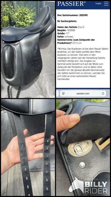 Passier Dressursattel EVO-D Mono 17“ Keil Schulterfreiheit, Passier EVO-D, Melanie Wellmann, Dressursattel, Bottrop, Abbildung 16