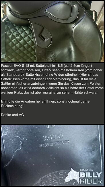 Passier Evo S Springsattel 18“, Passier Evo S, Janine , Springsattel, Winsen (Luhe), Abbildung 4