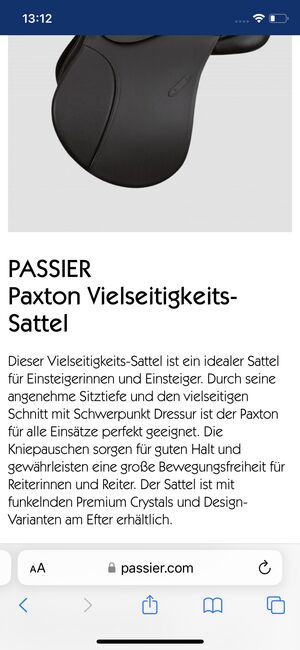 Passier Paxton VS Sattel braun, Passier Paxton, Janike Schumacher , Vielseitigkeitssattel (VS), Dreieich, Abbildung 3