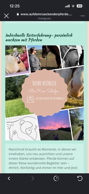 Persönlicher Reiturlaub/ Weiterentwicklung, Kim Schäfer  (Kim Schäfer- Auf dem Rücken der Pferde), Riding Lessons, Melsungen 