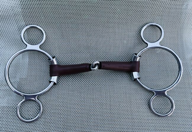 Pessoa METALAB Leder 3-Ring-Gebiss 17mm dick -13cm weit *wie neu*, METALAB  Leder 3-Ring, Sarah, Horse Bits, München, Image 5