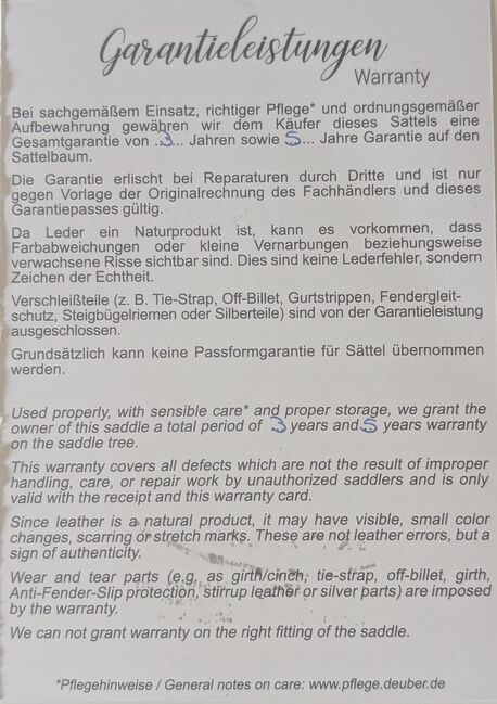 Pferd, Sattel, Sattel Quantum Short & Light Western S2, Deuber und Partner, Jens , Sonstiger Sattel, Ilmenau , Abbildung 8