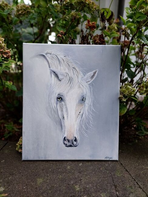 Pferd Silber gemalt von mir, Ola, Konie na sprzedaż, Dallikon
