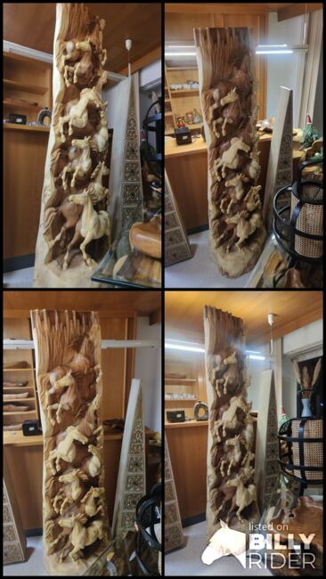 Pferde Skulptur Unikat aus echt Holz, Holz  Pferde Skulptur , Adrian , Sattelgurte, Bayerbach bei Ergoldsbach , Abbildung 5